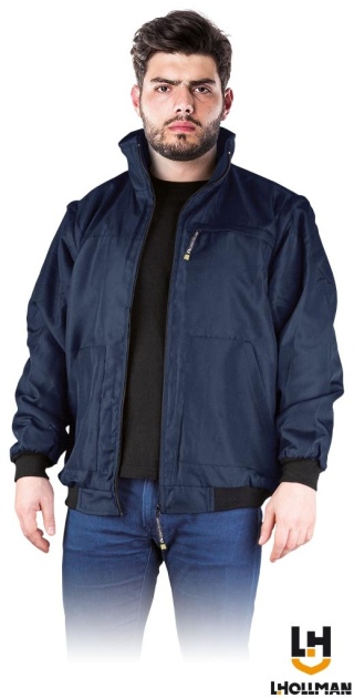 KURTKA OCHRONNA OCIEPLANA OHAIO 2W1, ODPINANE RĘKAWY, GRANATOWA