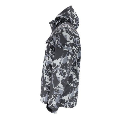 KURTKA OCHRONNA OCIEPLANA ORKAN SOFTSHELL, 4 KIERUNKOWY STRECZ, MORO SZARE