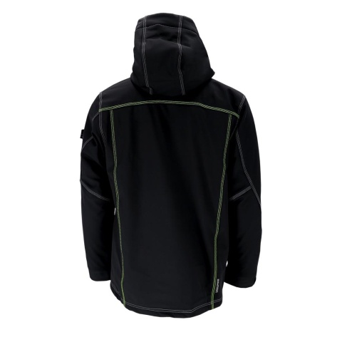KURTKA OCHRONNA OCIEPLANA ORKAN SOFTSHELL, 4 KIERUNKOWY STRECZ, CZARNO-ZÓŁTA