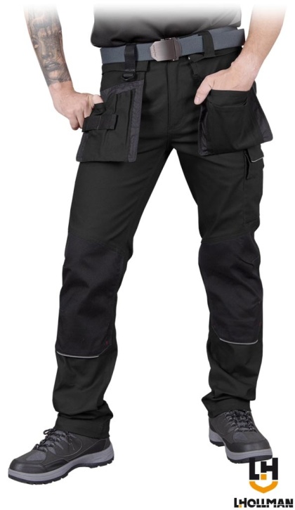 SPODNIE OCHRONNE DO PASA HOLLANDER BAWEŁNA I SPANDEX, KIESZENIE NA NAKOLANNIKI CZARNE