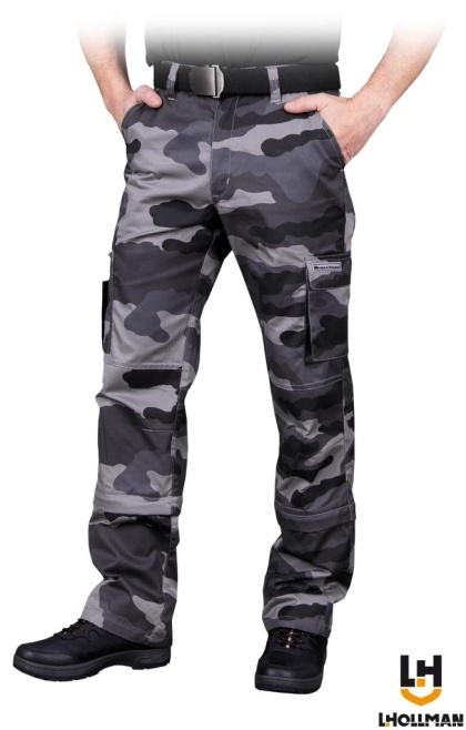 SPODNIE OCHRONNE DO PASA HUNSPO 2W1 ODPINANE NOGAWKI MORO SZARE