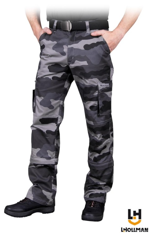 SPODNIE OCHRONNE DO PASA HUNSPO 2W1 ODPINANE NOGAWKI MORO SZARE