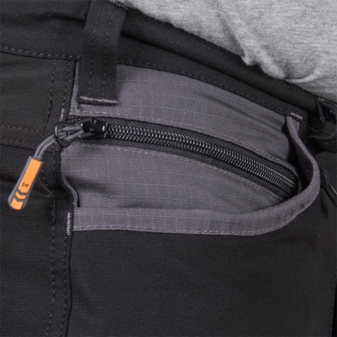 SPODNIE OCHRONNE DO PASA LEADER, KIESZENIE NA NAKOLANNIKI CZARNO-SZARE