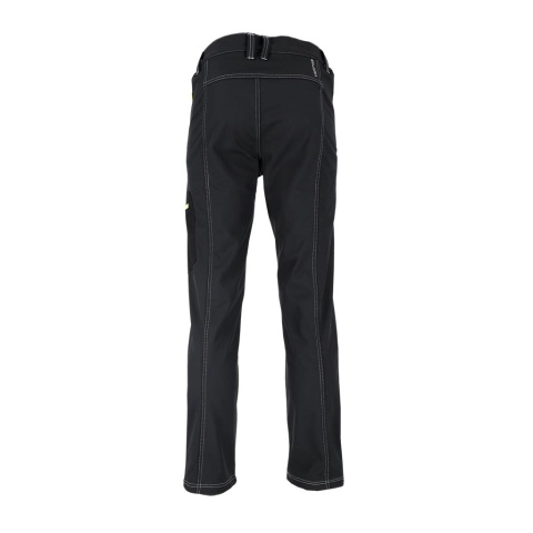 SPODNIE OCHRONNE DO PASA ORKAN, GUMKA W PASIE, SOFTSHELL 4 KIERUNKOWY STRECZ, CZARNO-ZÓŁTE