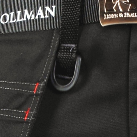 SPODNIE OCHRONNE DO PASA I KRÓTKIE PEAKER 2W1, KIESZENIE MONTERSKIE, ODPINANE NOGAWKI, CZARNO-ŻÓŁTE