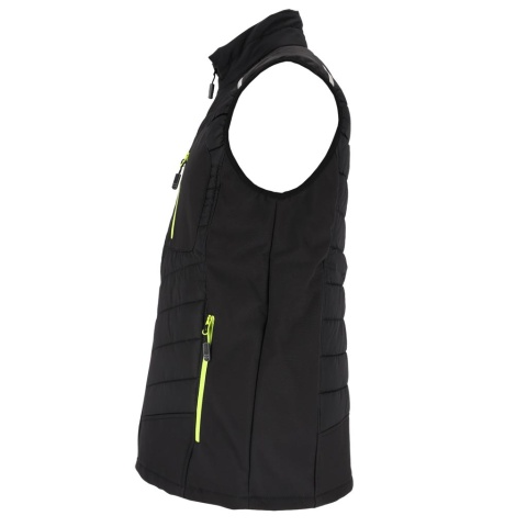 BEZRĘKAWNIK OCHRONNY OCIEPLANY GRANDE SOFTSHELL 4 KIERUNKOWY STRECZ CZARNY