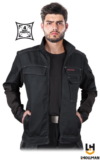 BLUZA OCHRONNA FIXER 4 KIERUNKOWY STRECZ, CZARNA