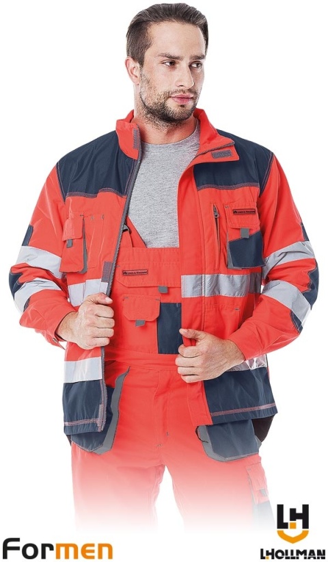 BLUZA OCHRONNA FORMEN FMNX PRZEDŁUŻANY TYŁ, ODBLASKI, ŻÓŁTO-SZARO-CZARNA