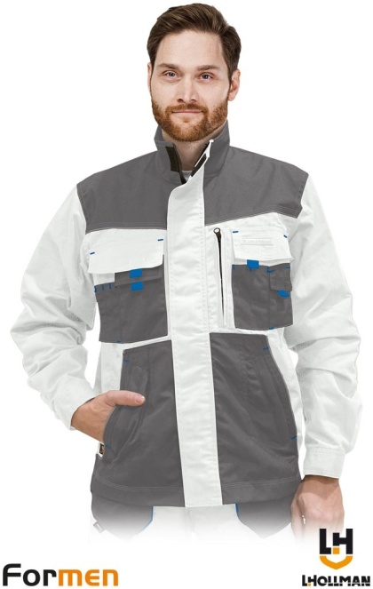 BLUZA OCHRONNA FORMEN REGULAR BIAŁO-SZARO-NIEBIESKA