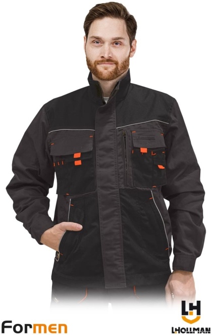 BLUZA OCHRONNA FORMEN REGULAR SZARO-CZARNO-POMARAŃCZOWA