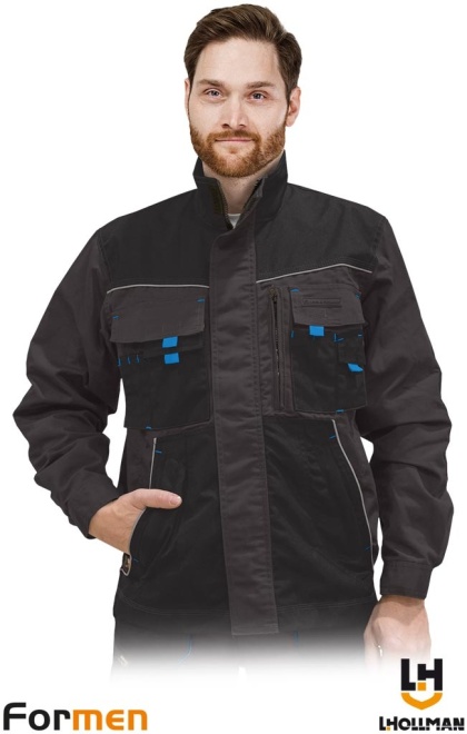 BLUZA OCHRONNA FMN SZARO-CZARNO-NIEBIESKA