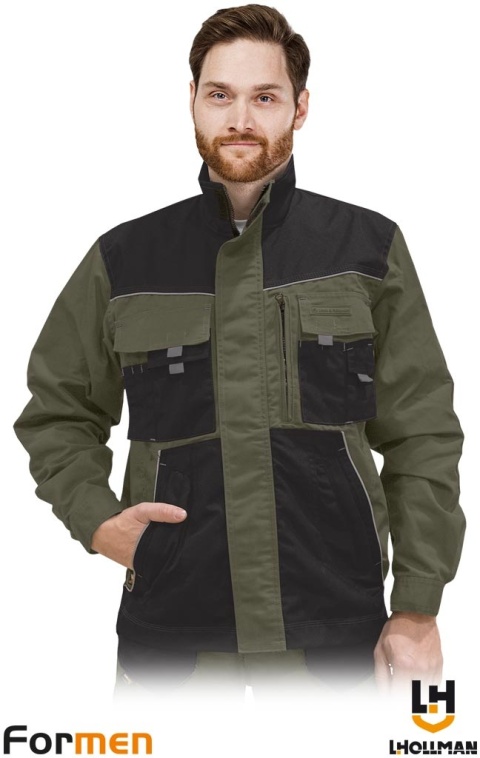 BLUZA OCHRONNA FORMEN REGULAR KHAKI-CZARNO-SZARA