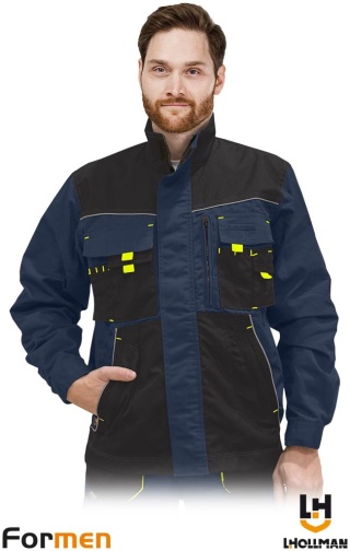 BLUZA OCHRONNA FORMEN REGULAR GRANATOWO-CZARNO-ŻÓŁTA