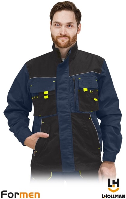 BLUZA OCHRONNA FORMEN REGULAR GRANATOWO-CZARNO-ŻÓŁTA