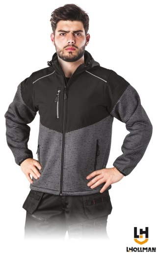 BLUZA OCHRONNA HERRING SOFTSHELL MEMBRANA CZARNO-SZARA