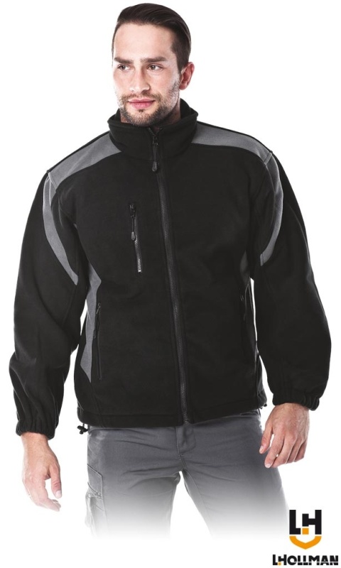 BLUZA Z POLARU FLEXER POLAR CZARNO-SZARY