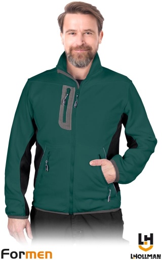 BLUZA Z POLARU OCHRONNA FMN POLAR FORMEN ZIELONO-CZARNO-SZARY