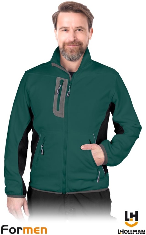 BLUZA Z POLARU OCHRONNA FMN POLAR FORMEN ZIELONO-CZARNO-SZARY