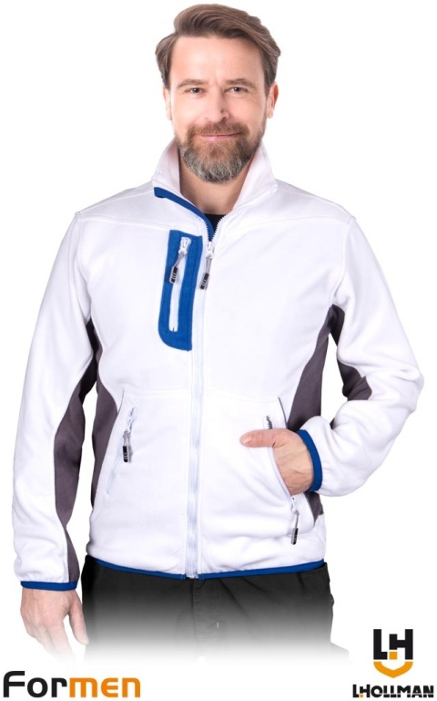 BLUZA Z POLARU OCHRONNA FMN POLAR FORMEN BIAŁO-SZARO-NIEBIESKI