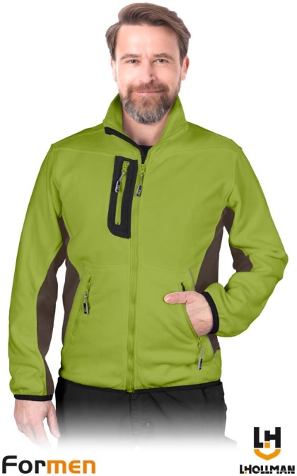 BLUZA Z POLARU OCHRONNA FMN POLAR FORMEN LIMONKOWO-BRĄZOWY