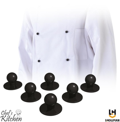 GUZIK CHEFER DO BLUZY KUCHARSKIEJ CZARNE