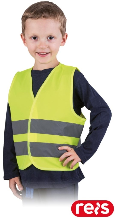 KAMIZELKA OSTRZEGAWCZA KOS-KINDER DLA DZIECI ŻÓŁTA