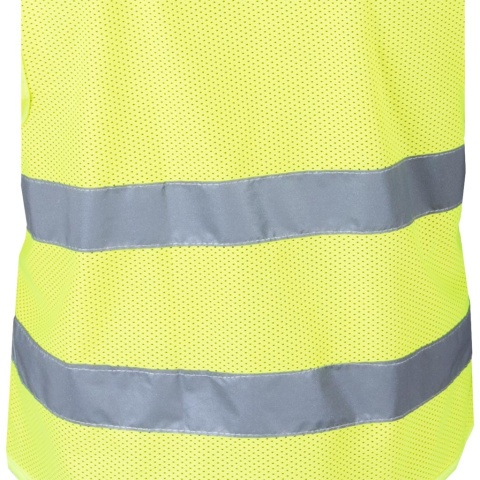 KAMIZELKA OSTRZEGAWCZA KOS-MESH Z SIATKI, NA RZEP ŻÓŁTA