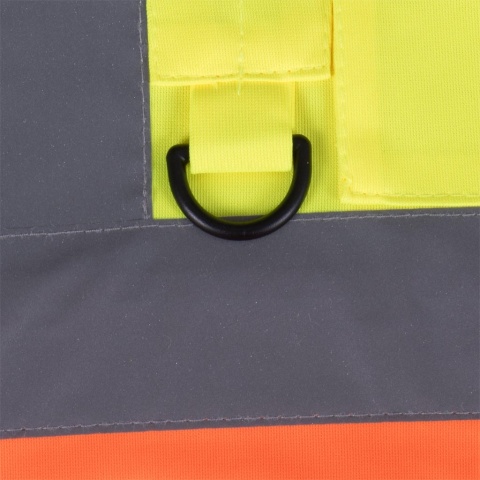 KAMIZELKA OSTRZEGAWCZA KOS-ZIP ŻÓŁTO-POMARAŃCZOWA