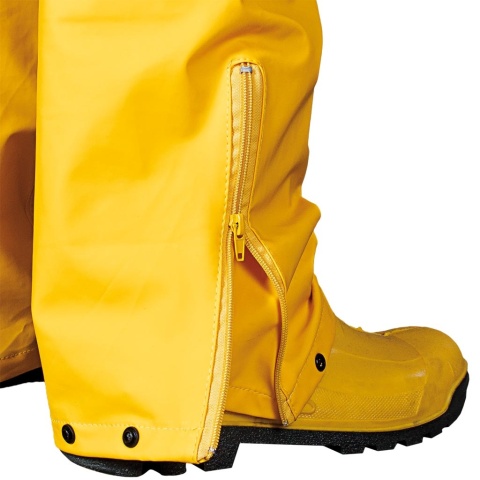 KOMPLET OCHRONNY PRZECIWDESZCZOWY KPLPU PCV KURTKA I SPODNIE ŻÓŁTE