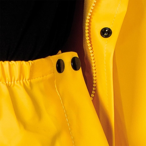 KOMPLET OCHRONNY PRZECIWDESZCZOWY KPLPU PCV KURTKA I SPODNIE CZARNE