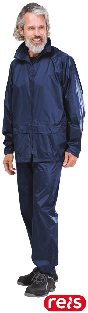 KOMPLET OCHRONNY PRZECIWDESZCZOWY KPL KURTKA I SPODNIE GRANATOWE