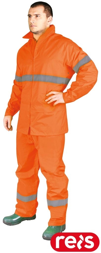 KOMPLET OCHRONNY PRZECIWDESZCZOWY RAINER KURTKA SPODNIE POMARAŃCZOWE