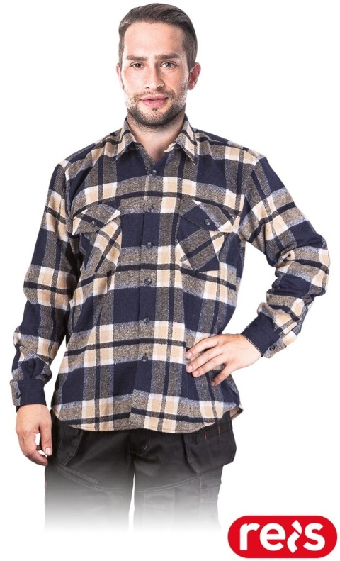 KOSZULA OCHRONNA KFLUX NIEBIESKA JESIENNO-ZIMOWA