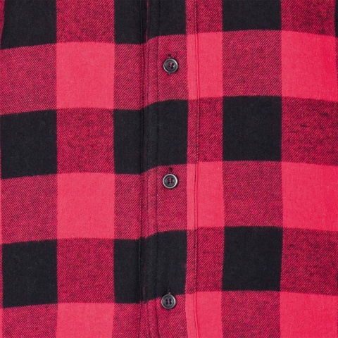 KOSZULA OCHRONNA OCIEPLANA KFWINHOOD, BAWEŁNIANA CZERWONO-CZARNA