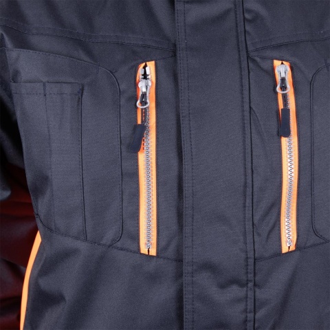 KURTKA OCHRONNA OCIEPLANA ASKER CZARNO-SELEDYNOWA