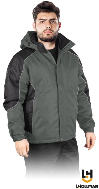 KURTKA OCHRONNA OCIEPLANA BLIZZARD SZARO-CZARNA