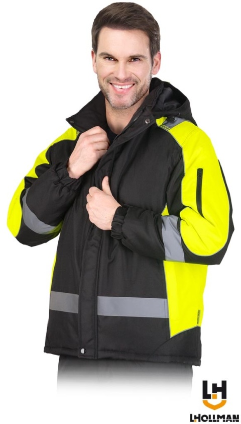 KURTKA OCHRONNA OCIEPLANA BLIZZARD CZARNO-ŻÓŁTA