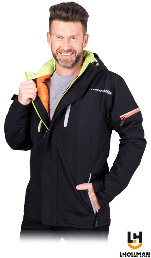 KURTKA OCHRONNA OCIEPLANA FINLAND CZARNO-JASNOZIELONA