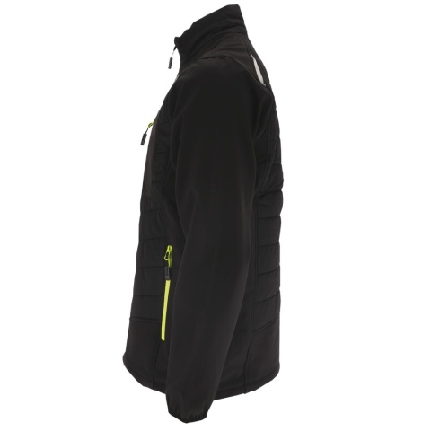 KURTKA OCHRONNA OCIEPLANA GRANDE SOFTSHELL, 4 KIERUNKOWY STRECZ CZARNA