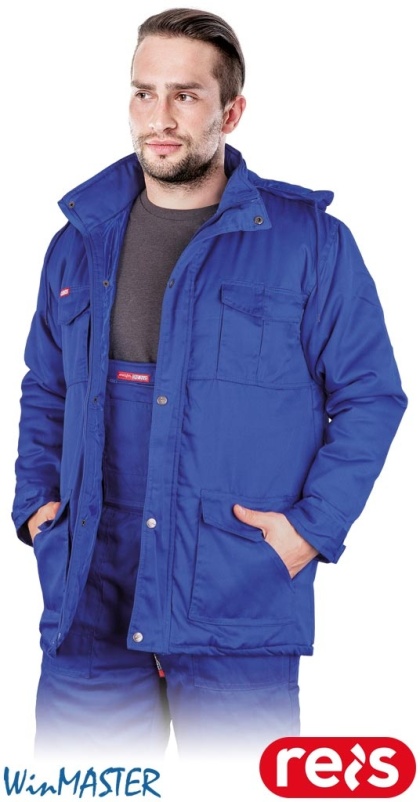 KURTKA OCHRONNA OCIEPLANA KMO-LONG PRZEDŁUŻANA, PIKOWANA PODSZEWKA NIEBIESKA