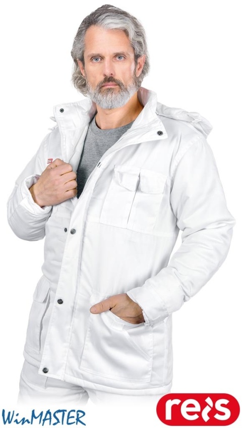 KURTKA OCHRONNA OCIEPLANA PRZEDŁUŻANA KMO-WHITE BIAŁA