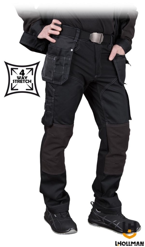 SPODNIE OCHRONNE DO PASA FIXER, 4 KIERUNKOWY STRECZ CZARNE