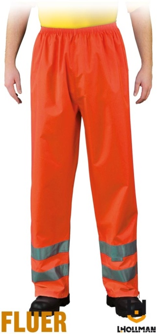 SPODNIE OCHRONNE DO PASA FLUER PRZECIWDESZCZOWE POMARAŃCZOWE