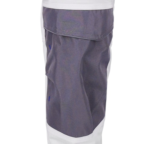 SPODNIE OCHRONNE DO PASA FORMEN SLIM KIESZENIE NA NAKOLANNIKI BIAŁO-SZARO-NIEBIESKIE