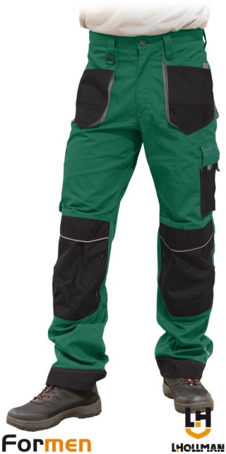 SPODNIE OCHRONNE DO PASA FORMEN CORDURA, KIESZENIE NA NAKOLANNIKI ZIELONO-CZARNO-SZARE