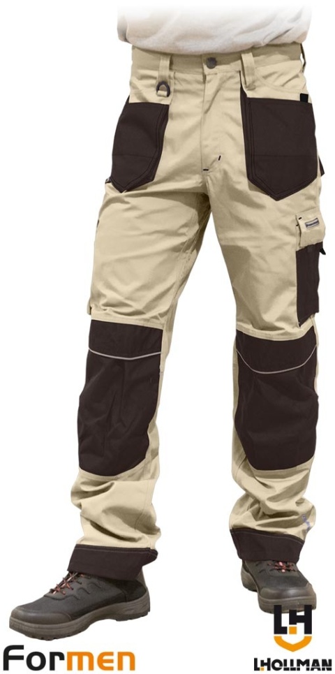 SPODNIE OCHRONNE DO PASA FORMEN CORDURA, KIESZENIE NA NAKOLANNIKI BEŻOWE