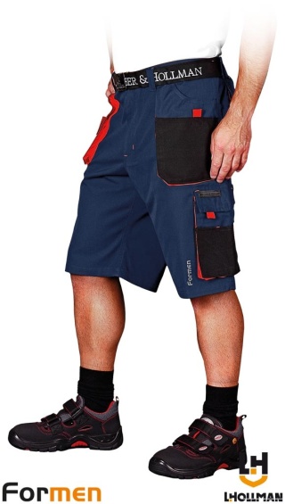 SPODNIE OCHRONNE DO PASA - KRÓTKIE FORMEN GRANATOWO-CZARNO-CZERWONE