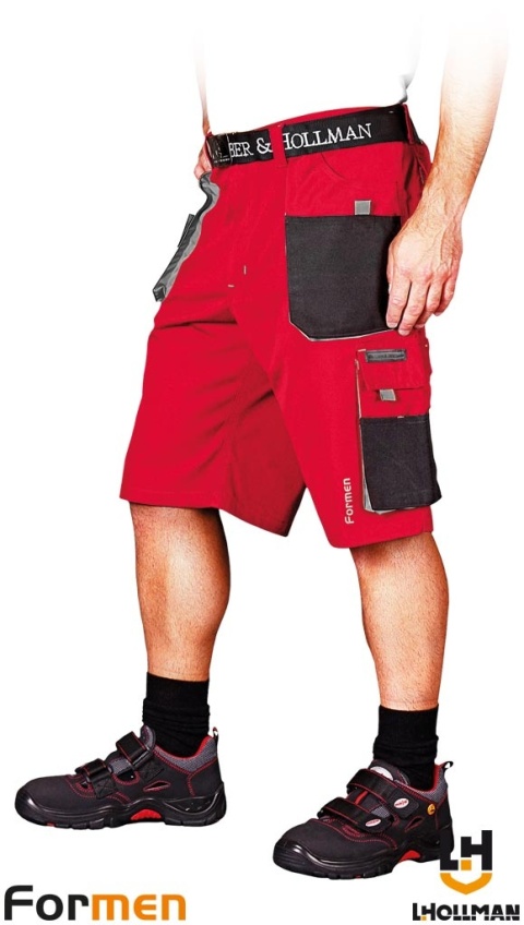 SPODNIE OCHRONNE DO PASA - KRÓTKIE FORMEN CZERWONO-CZARNO-SZARE