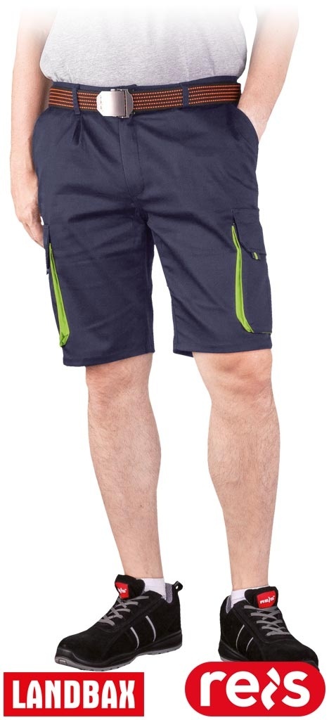 SPODNIE OCHRONNE DO PASA - KRÓTKIE LAND GRANATOWO-ŻÓŁTE