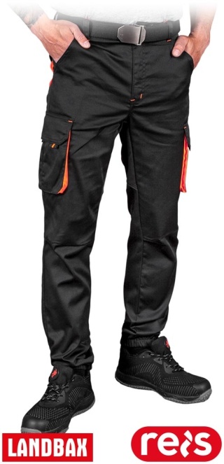 SPODNIE OCHRONNE DO PASA LAND-JOG CZARNO-POMARAŃCZOWE